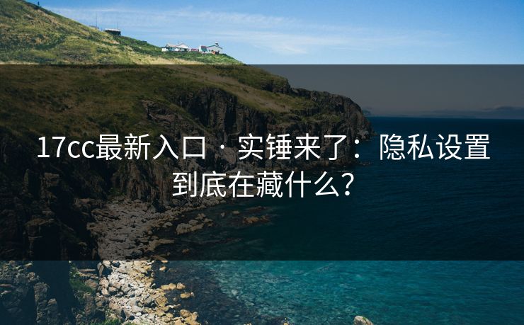 17cc最新入口 · 实锤来了：隐私设置到底在藏什么？