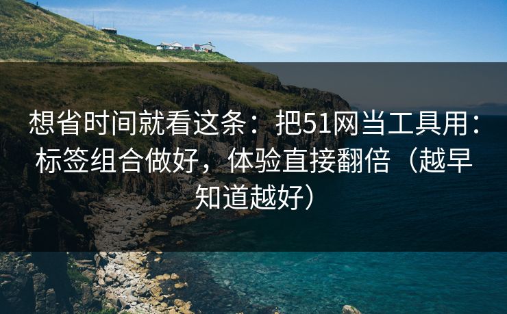 想省时间就看这条：把51网当工具用：标签组合做好，体验直接翻倍（越早知道越好）